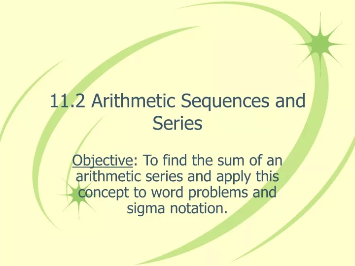 11 2 arithmetic sequences and series