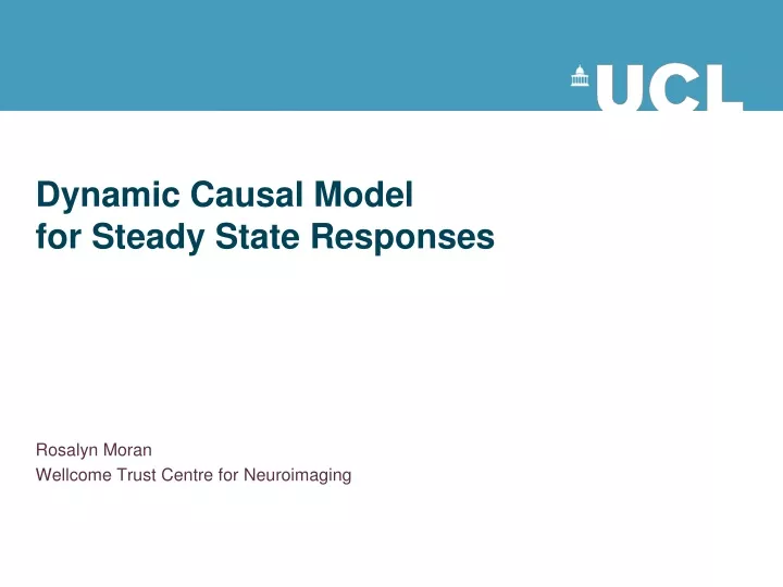 dynamic causal model for steady state responses