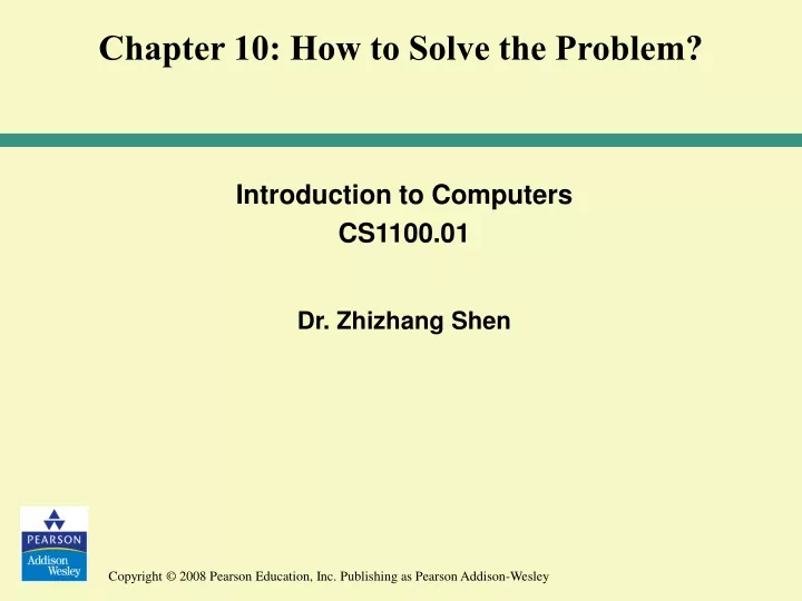 chapter 10 how to solve the problem