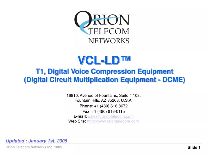 vcl ld t1 digital voice compression equipment