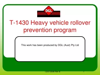 T-1430  Heavy vehicle rollover  prevention program