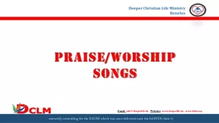 PRAISE/WORSHIP SONGS