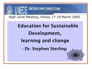 High Level Meeting, Vilnius 17-18 March 2005