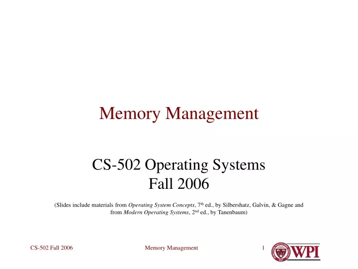 memory management