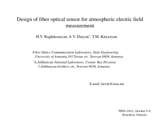 Design of fiber optical sensor for atmospheric electric field measurement