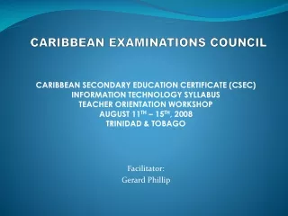 CARIBBEAN EXAMINATIONS COUNCIL