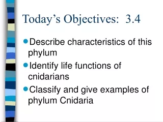 Today’s Objectives:  3.4