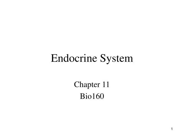 endocrine system