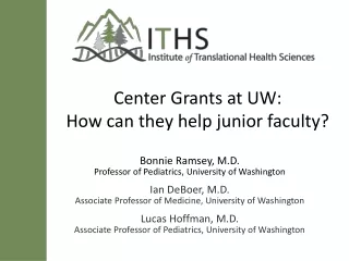 Center Grants at UW: How can they help junior faculty?
