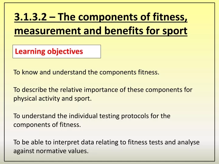 3 1 3 2 the components of fitness measurement