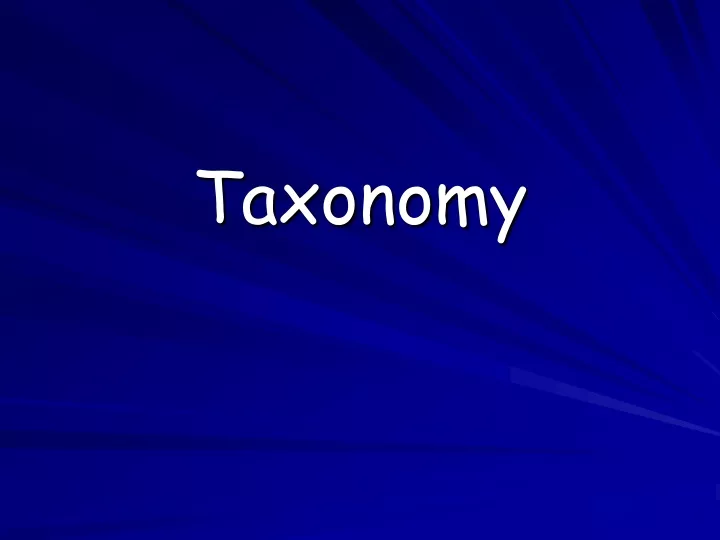 taxonomy