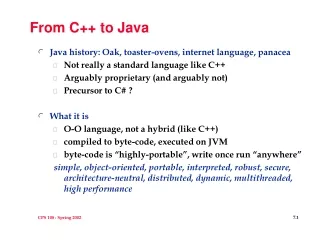 From C++ to Java