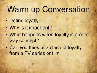 Warm up Conversation