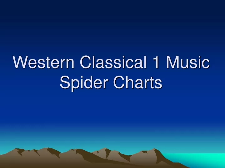western classical 1 music spider charts