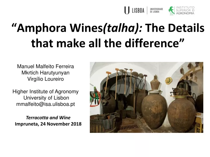 amphora wines talha the details that make all the difference