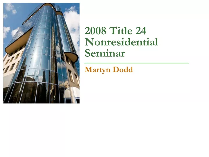2008 title 24 nonresidential seminar
