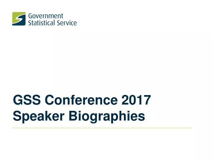 gss conference 2017 speaker biographies