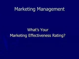 Marketing Management