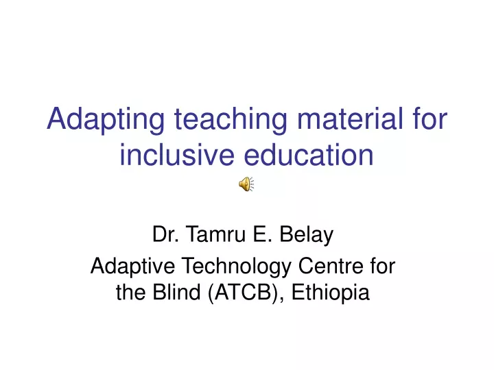 adapting teaching material for inclusive education