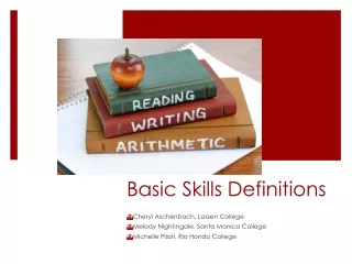 Basic Skills Definitions