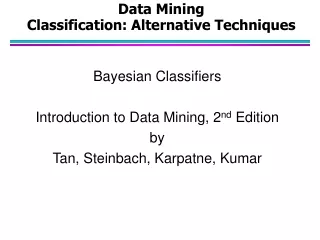 Data Mining  Classification: Alternative Techniques