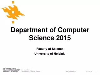 Department of Computer Science 2015