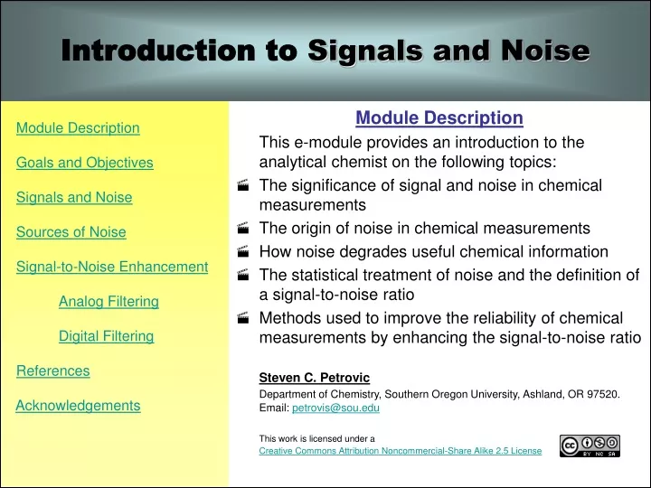 introduction to signals and noise