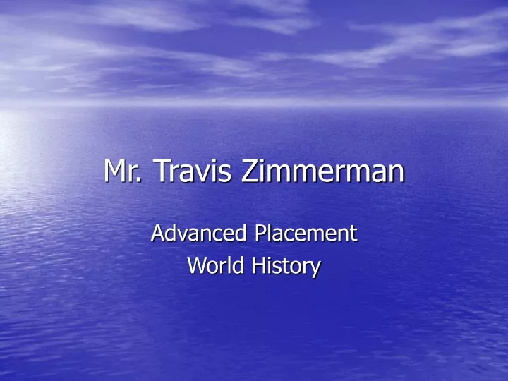 mr travis zimmerman