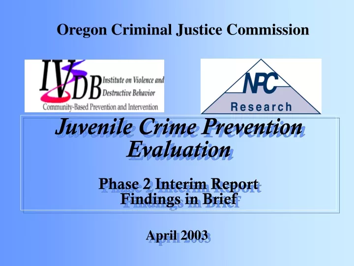 oregon criminal justice commission