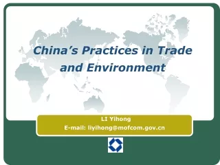 China’s Practices in Trade and Environment