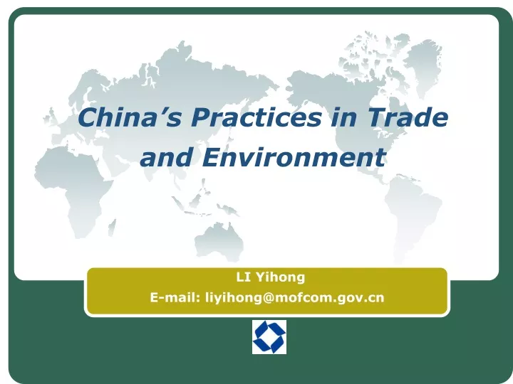 china s practices in trade and environment