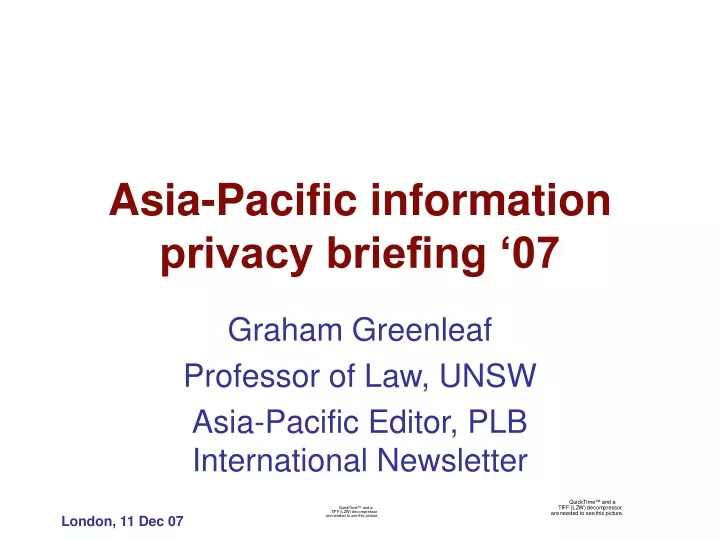 asia pacific information privacy briefing 07