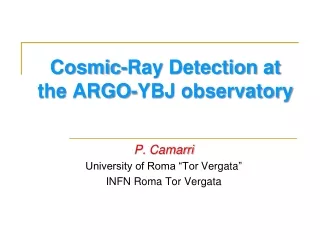Cosmic-Ray Detection at the ARGO-YBJ observatory