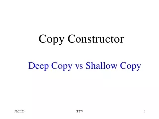 Deep Copy vs Shallow Copy