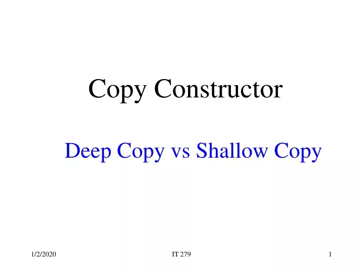 deep copy vs shallow copy
