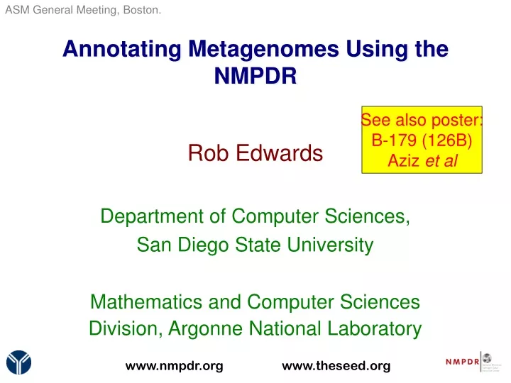 annotating metagenomes using the nmpdr