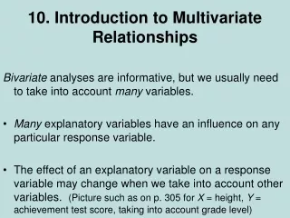 10. Introduction to Multivariate Relationships