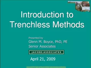 Introduction to Trenchless Methods