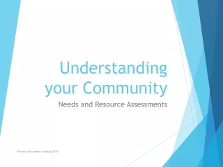 Understanding your Community