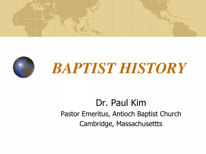baptist history