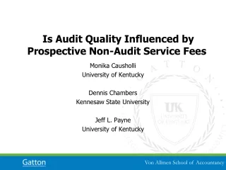 Is Audit Quality Influenced by Prospective Non-Audit Service Fees