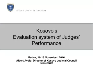 Kosovo’s  Evaluation system of Judges’ Performance