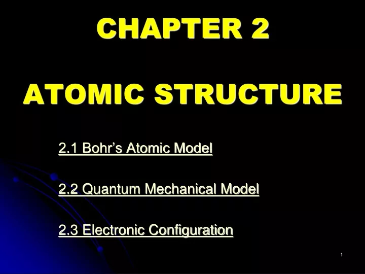 chapter 2 atomic structure