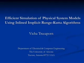 Efficient Simulation of Physical System Models Using Inlined Implicit Runge-Kutta Algorithms