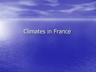 Climates in France