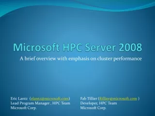 Microsoft HPC Server 2008