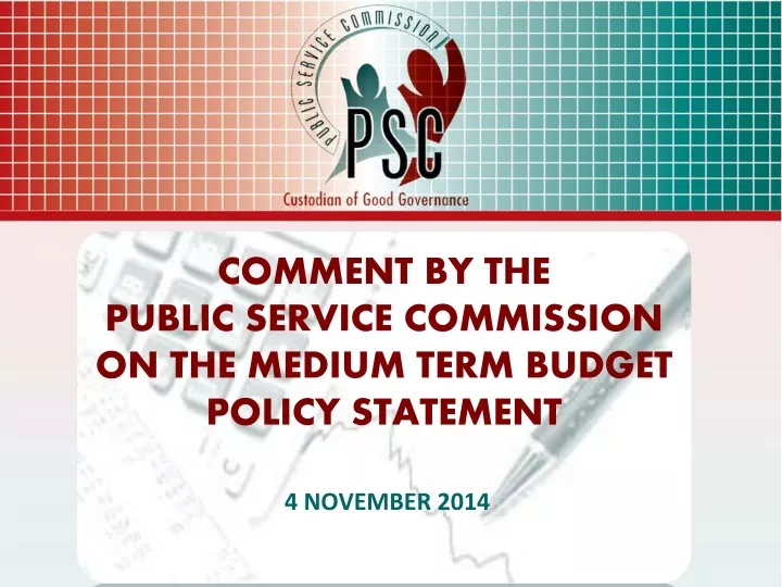 comment by the public service commission on the medium term budget policy statement