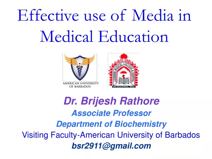 effective use of media in medical education
