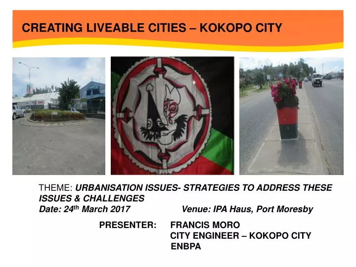 creating liveable cities kokopo city