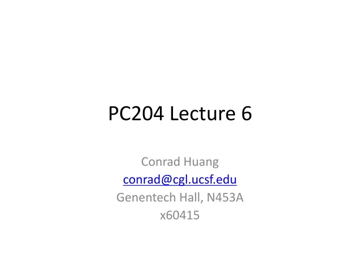 pc204 lecture 6